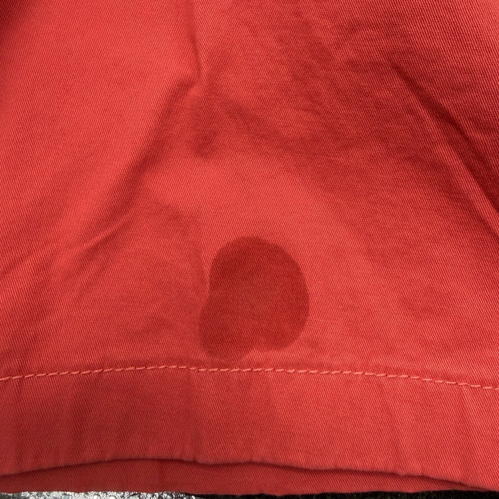 IZOD Chino Shorts Men 34 Red Saltwater Stretch Classic Fit 9.5 Inseam *READ* - Picture 7 of 10